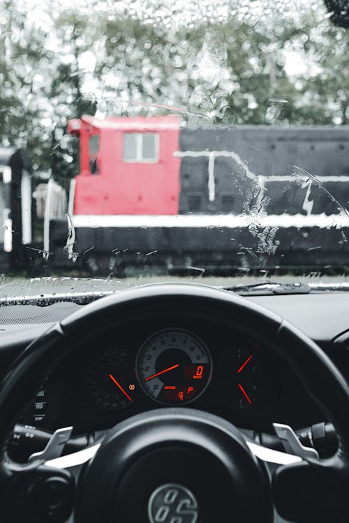 Driving View from Car Interior