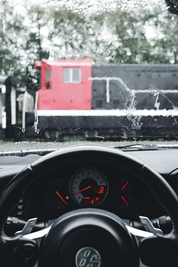 Driving View From Car Interior