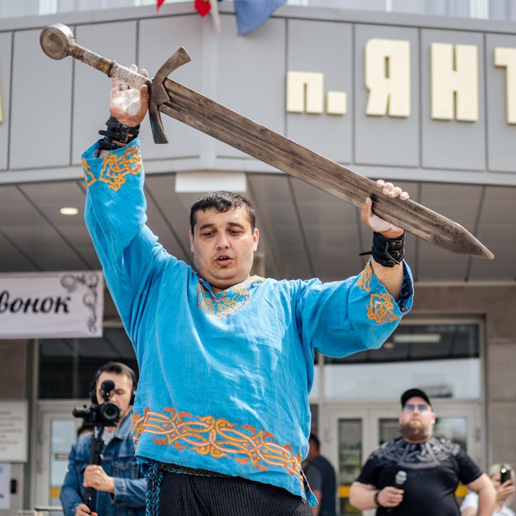 Man During Show With Sword