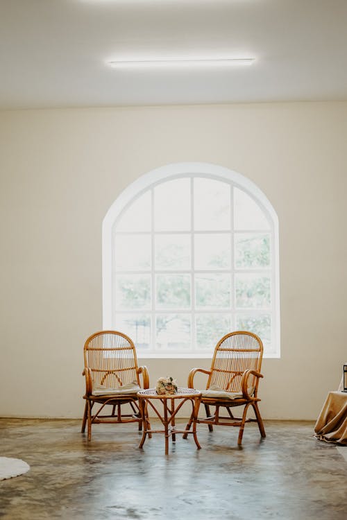 Rattan Furniture in Minimalist House Interior