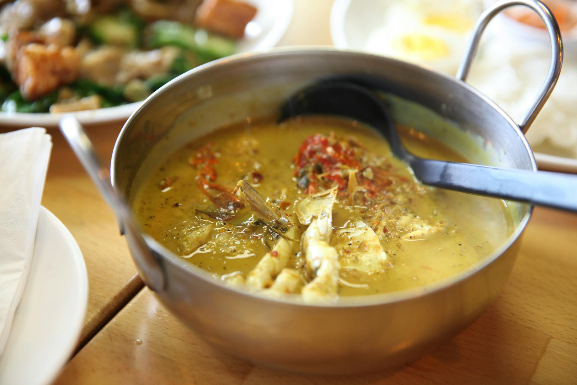 Rich Broth with Chicken in Bowl