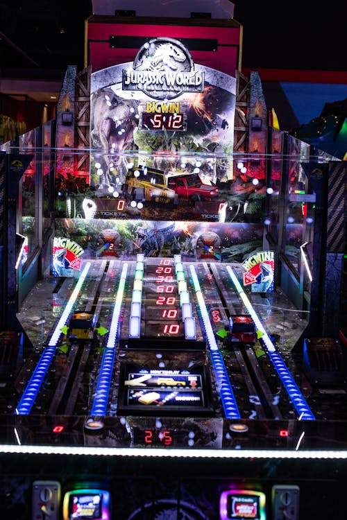 Photo of an Illuminated Arcade Machine