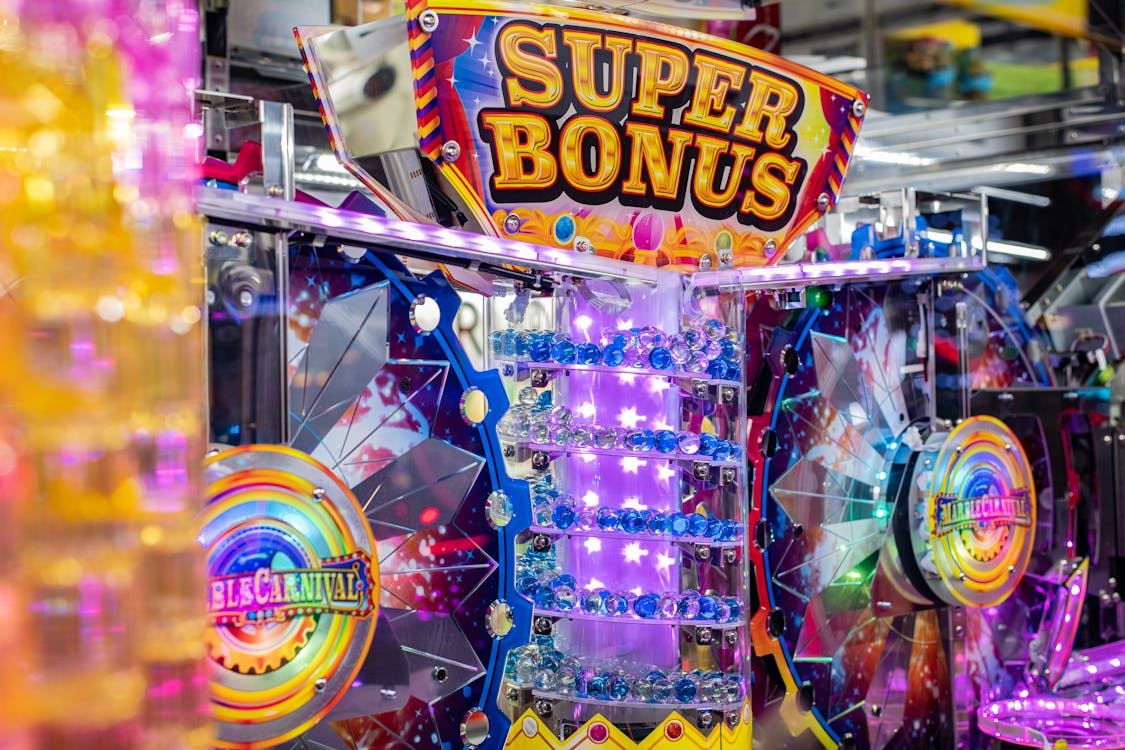 Free A Super Bonus Machine in Close-up Photography Stock Photo