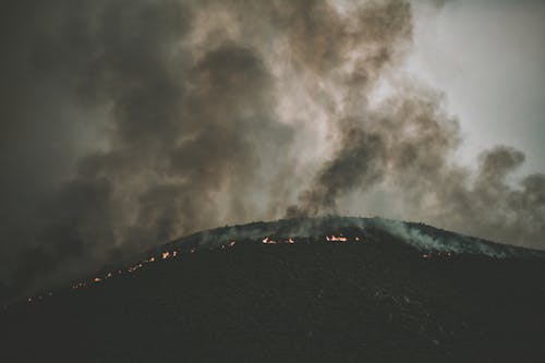 Volcanic Eruption With Smoke