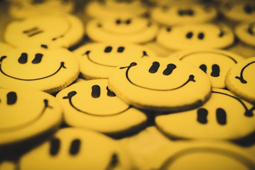Free Smiley Face on Cookies  Stock Photo