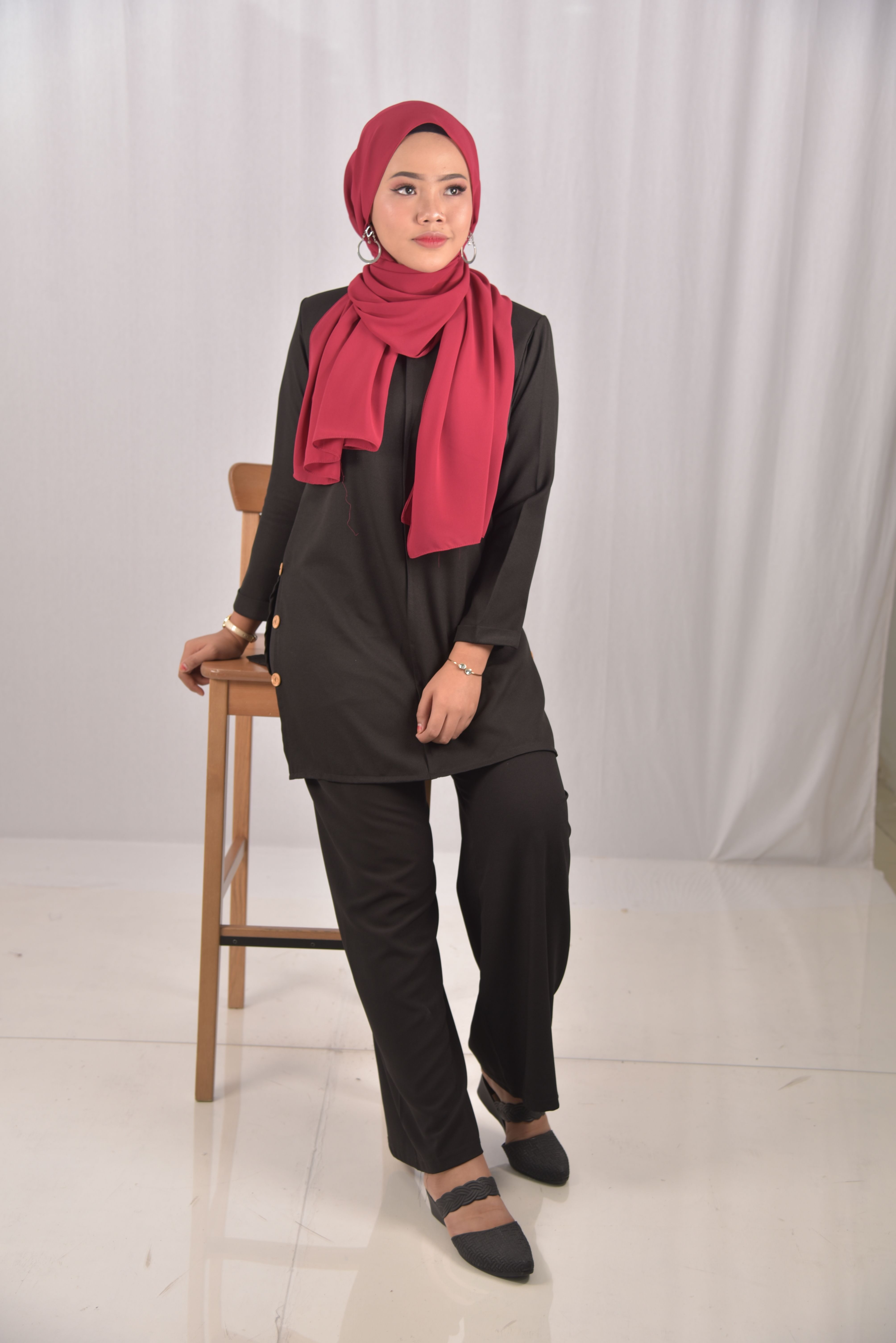 open lace back dress Modefa Instant Criss-Cross Hoodie Jersey Hijab – Clared Red