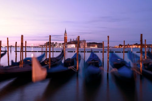 Gondola Boats in Venice Italy