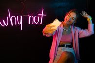 A Beautiful Woman Taking a Selfie