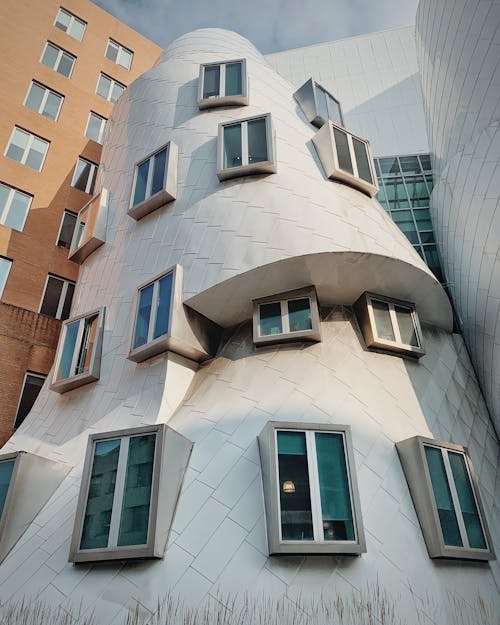Close-up of the Stata Center Building