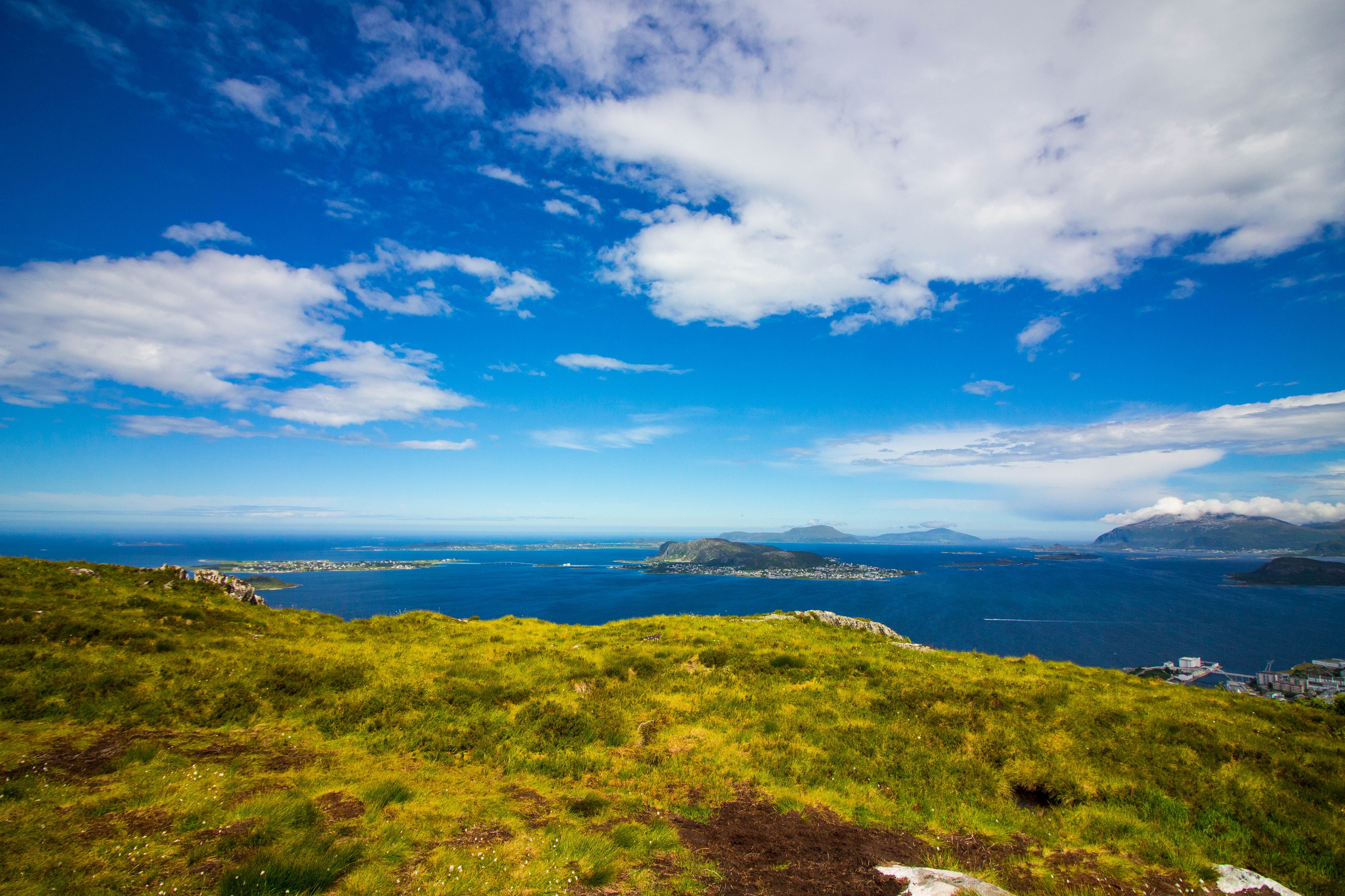 Green Grass Field Under Blue Sky · Free Stock Photo