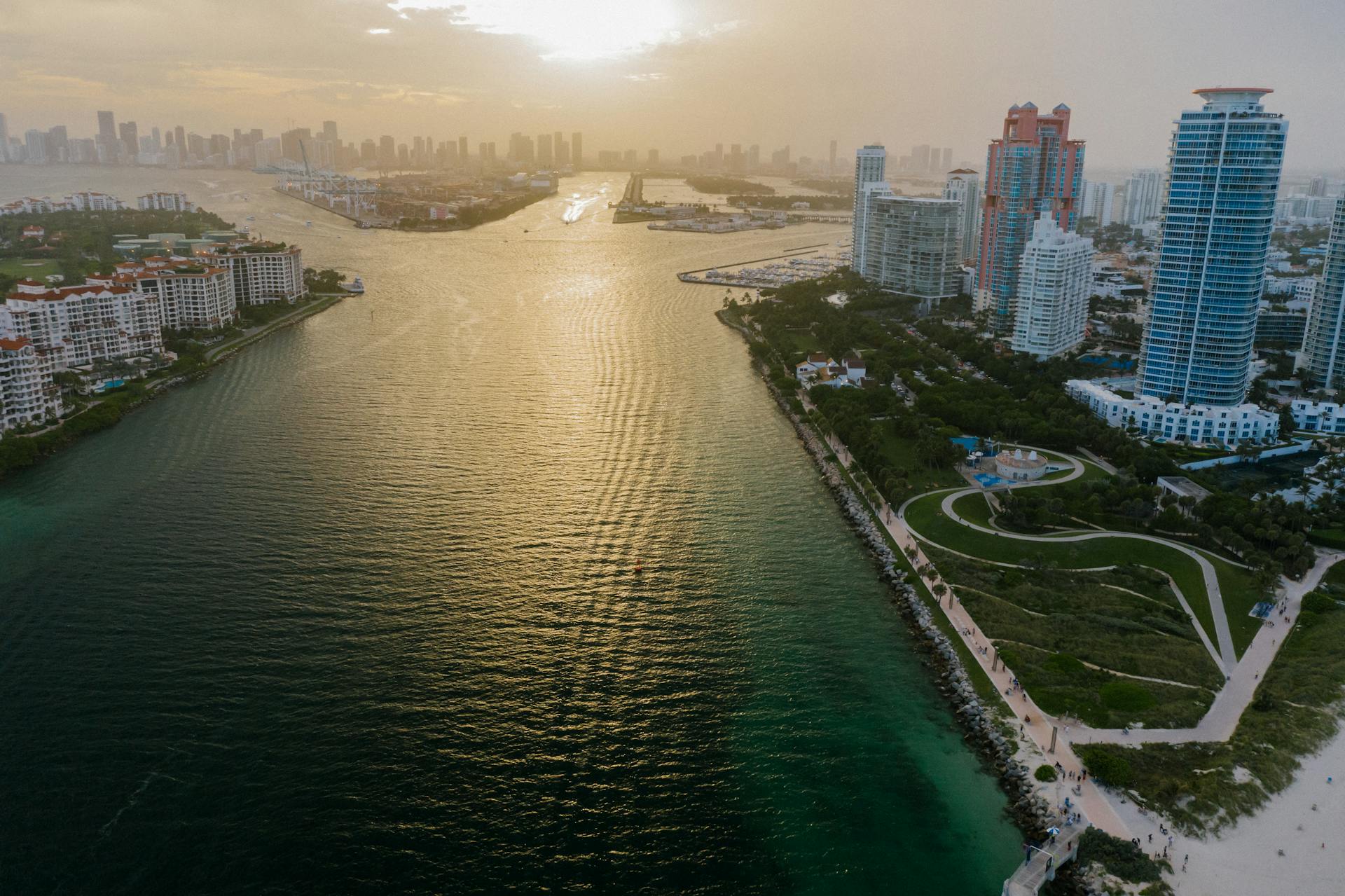 South Beach Skyline Near Body of Water