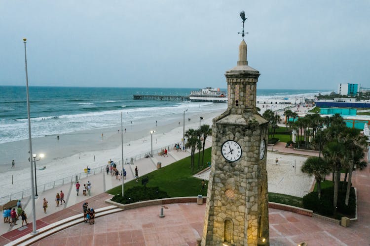 Clock Tower In Daytona Beach Florida