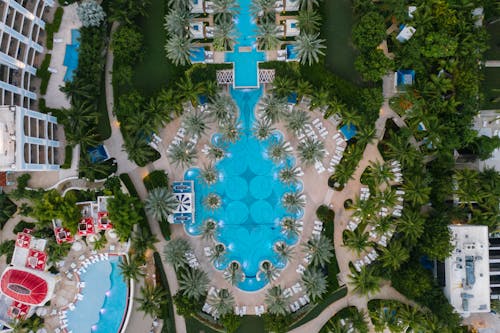 Fortune Pool in the Baha Mar Complex from a Birds Eye View