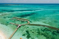 Brown Wooden Dock on Blue Sea