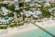 Aerial View of People on Beach