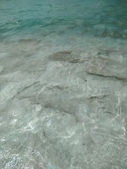 pale clear water surface