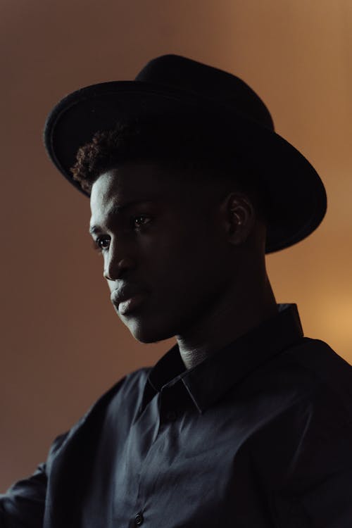 Close-up of a Man Wearing a Hat