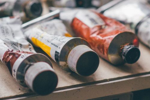 Free Four Assorted-color Soft-tubes Stock Photo