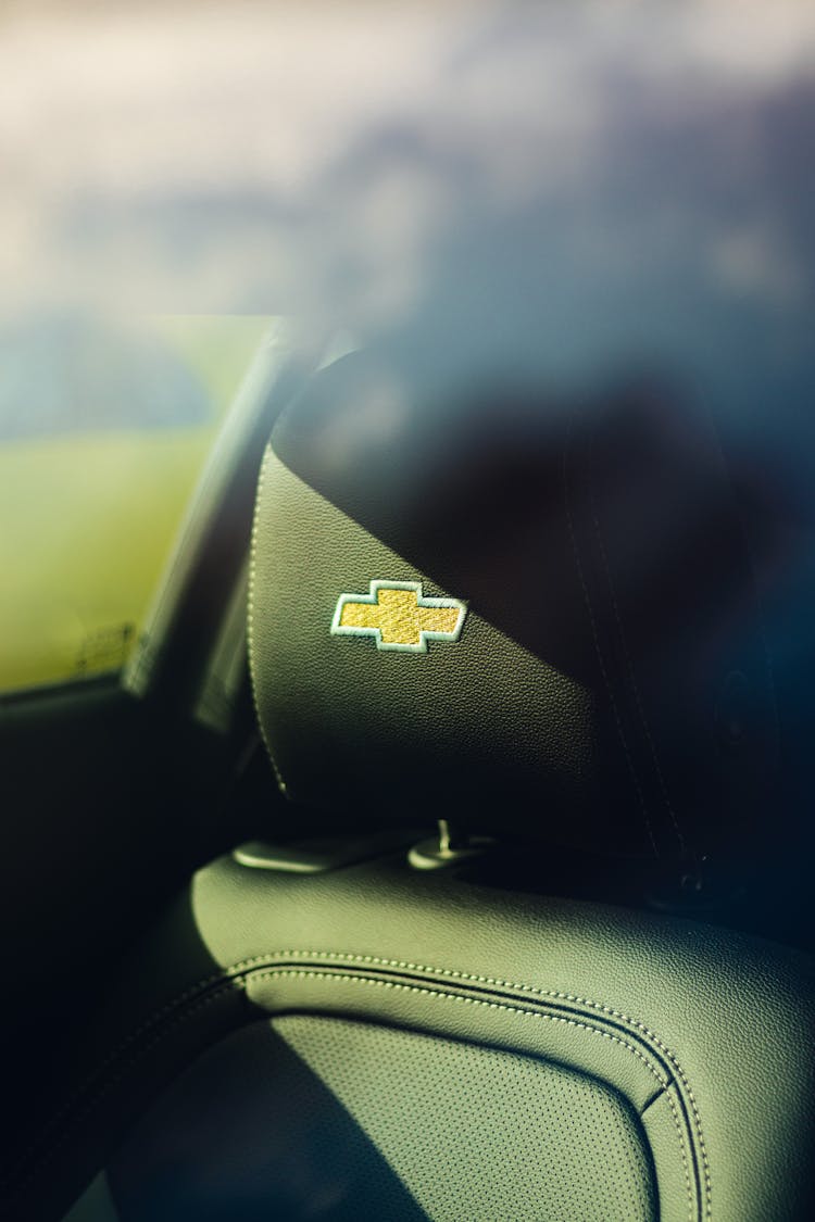 Chevrolet Logo On A Car Seat