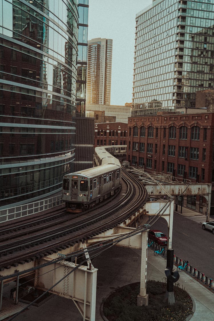 Metro Train In City