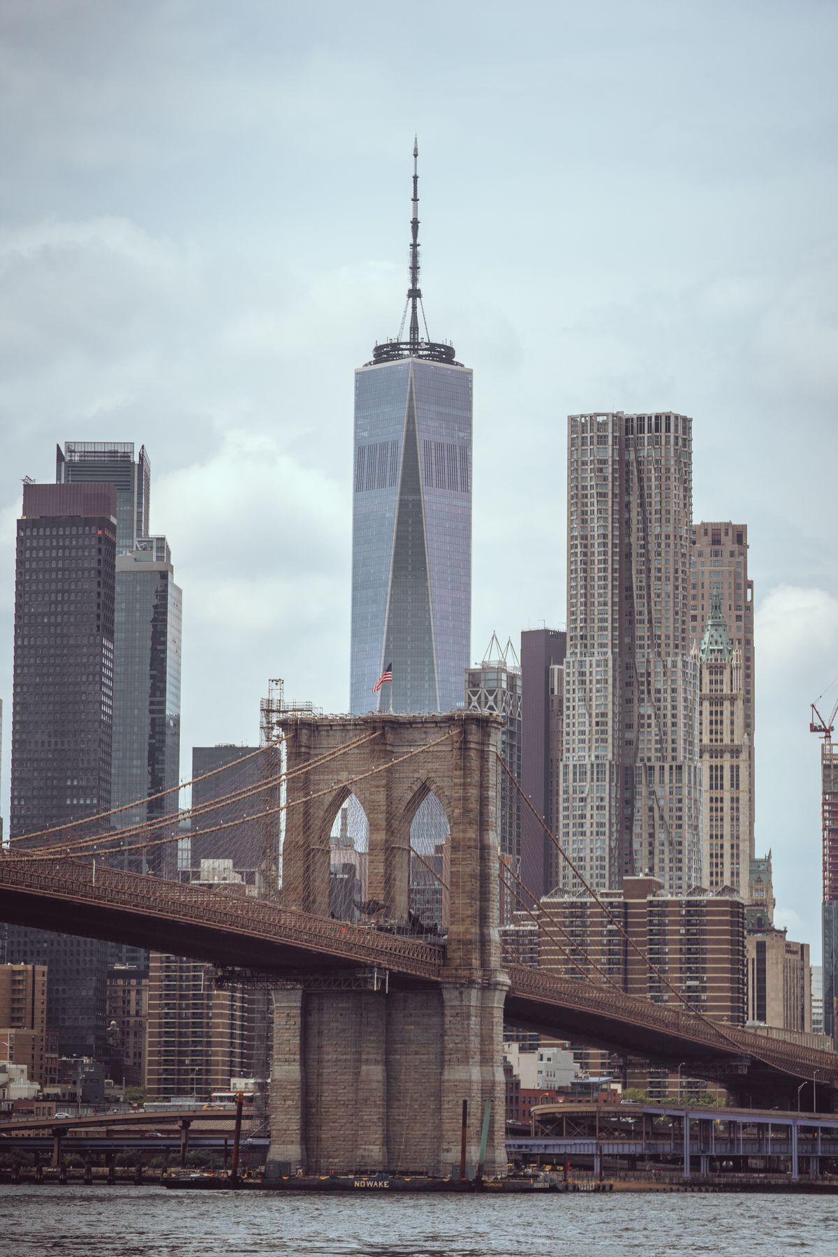 New York skyline with Brooklyn Bridge