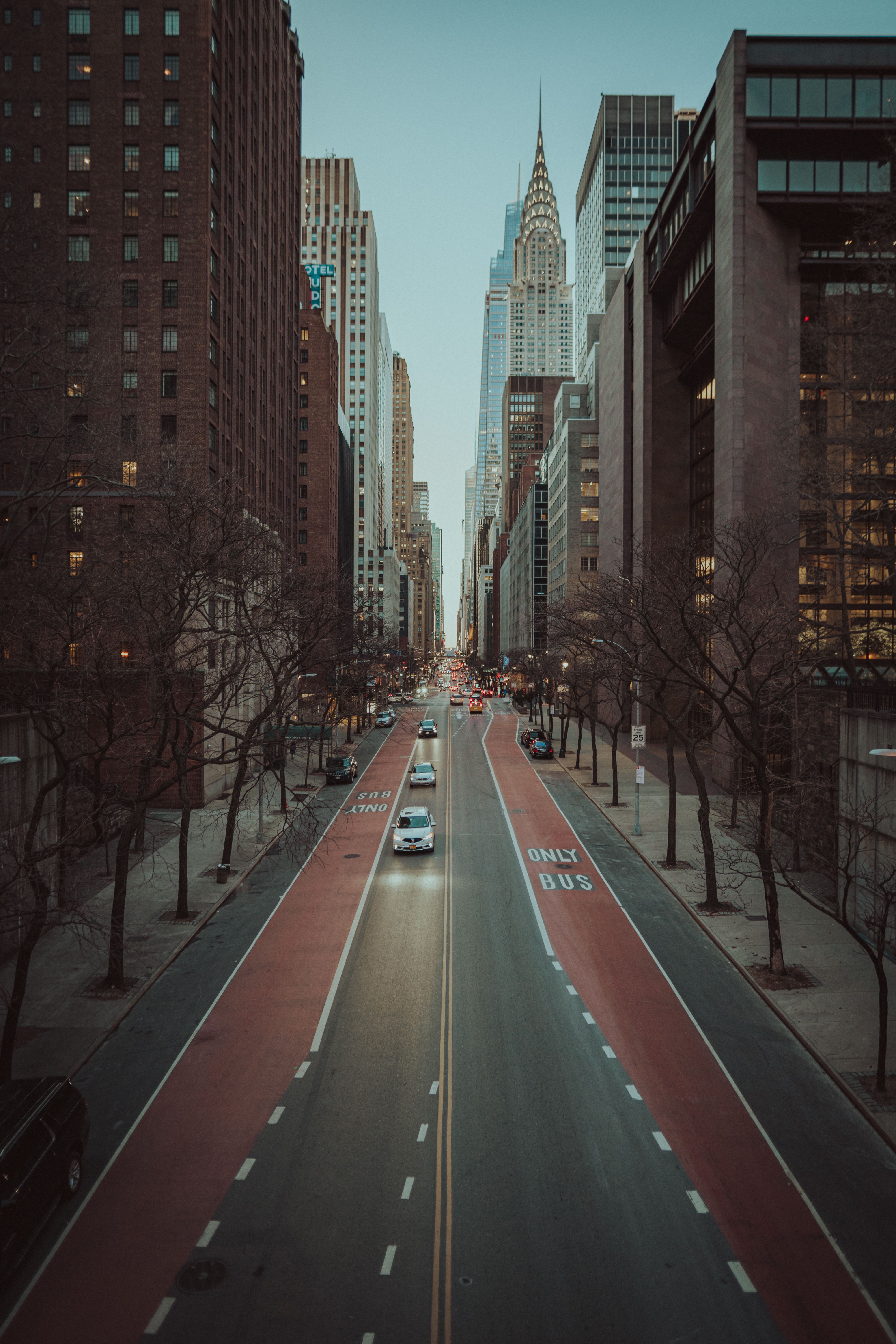Roadway between High-rise Buildings · Free Stock Photo