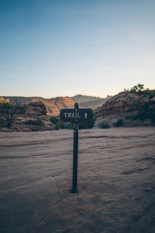 Mountain Landscape with Sign