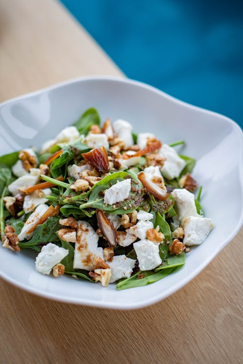 Vegetable Salad on White Ceramic Bowl