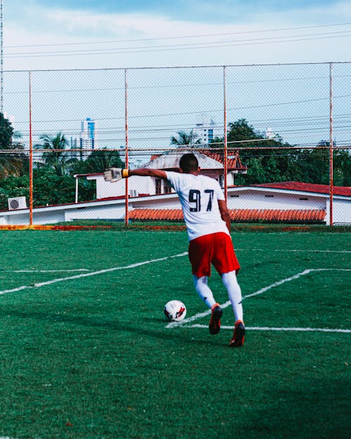 Free stock photo of soccer players