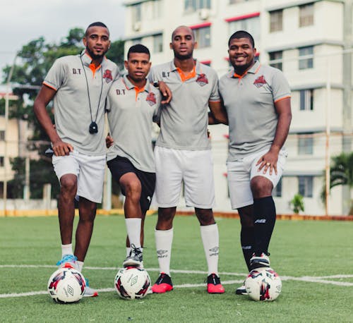 Free stock photo of soccer players