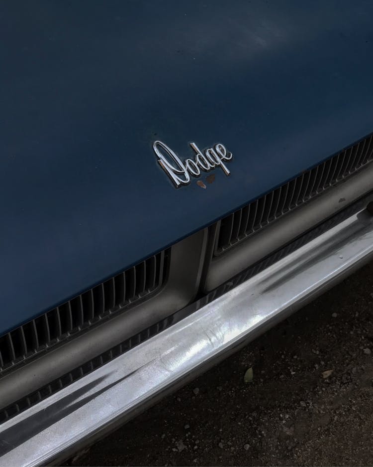 Close-up Of Vintage Car Front