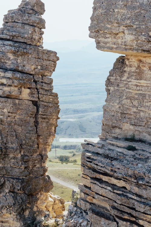 Close-up of Brown Rock Formations in the Nature