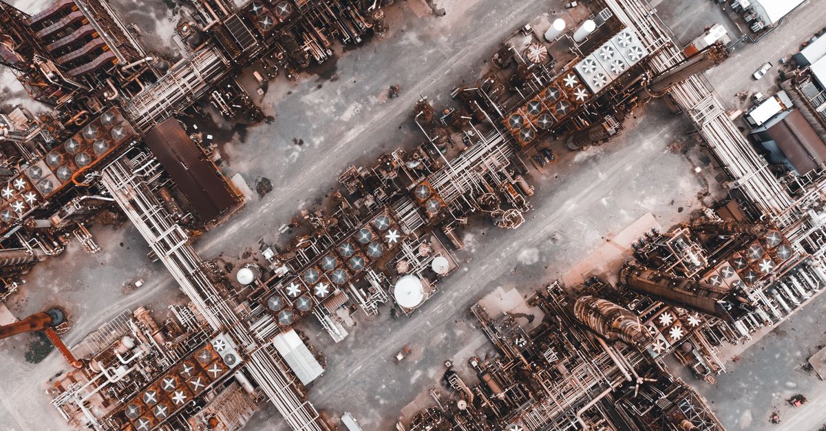 Aerial View of Large Factory · Free Stock Photo