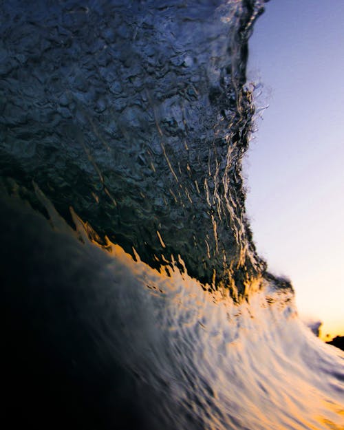 Close-Up Shot of Crashing Sea Waves