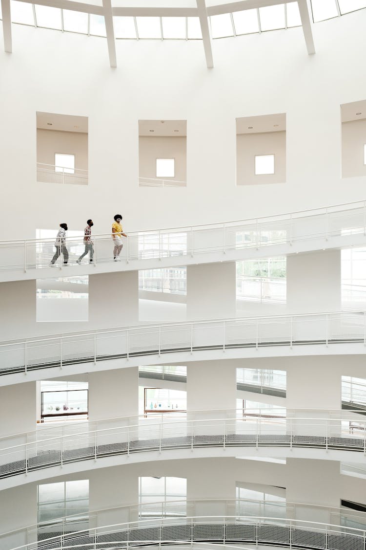 People Touring The High Museum Of Art