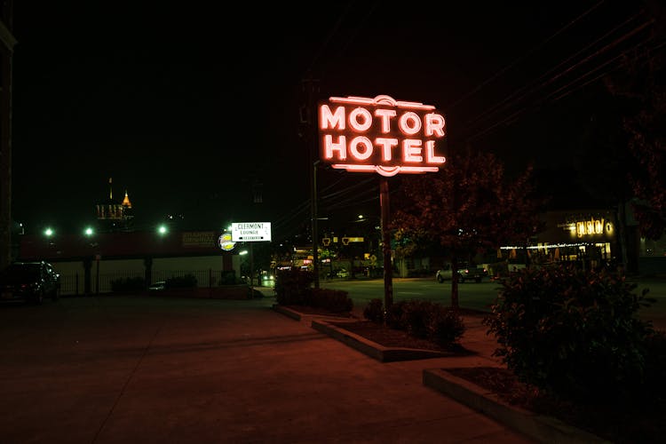 Sign Board Of A Motel