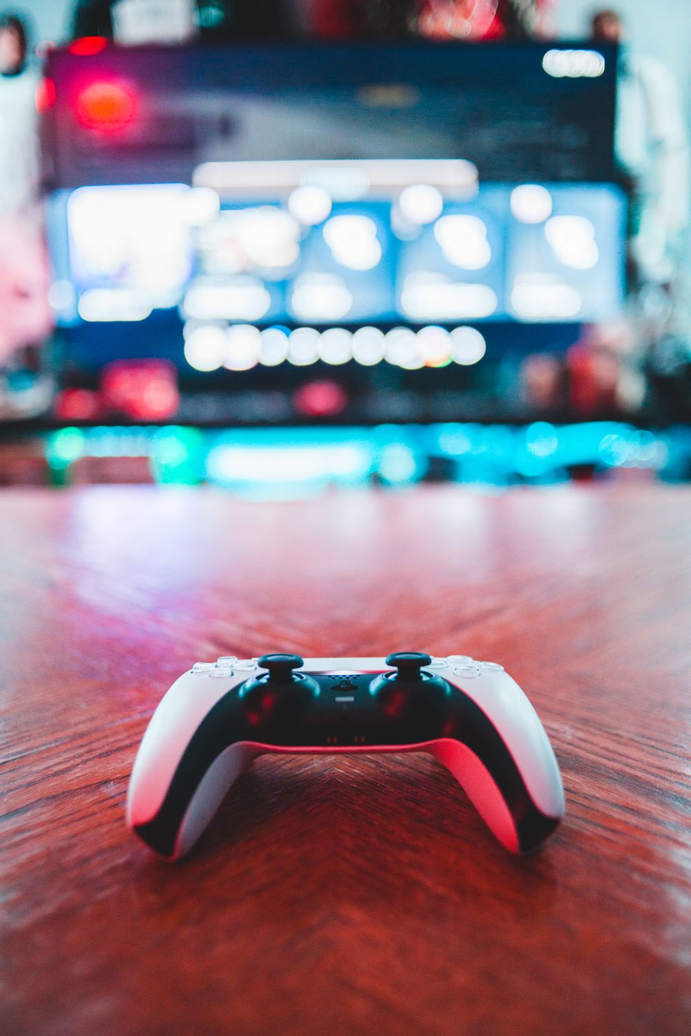 Competitive gamer wearing a headset