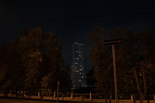 Free stock photo of building, city, night