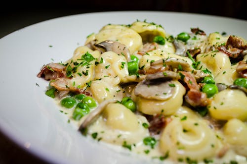 Free stock photo of alfredo, bacon, food