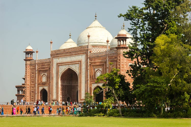 People Near Taj Mahal