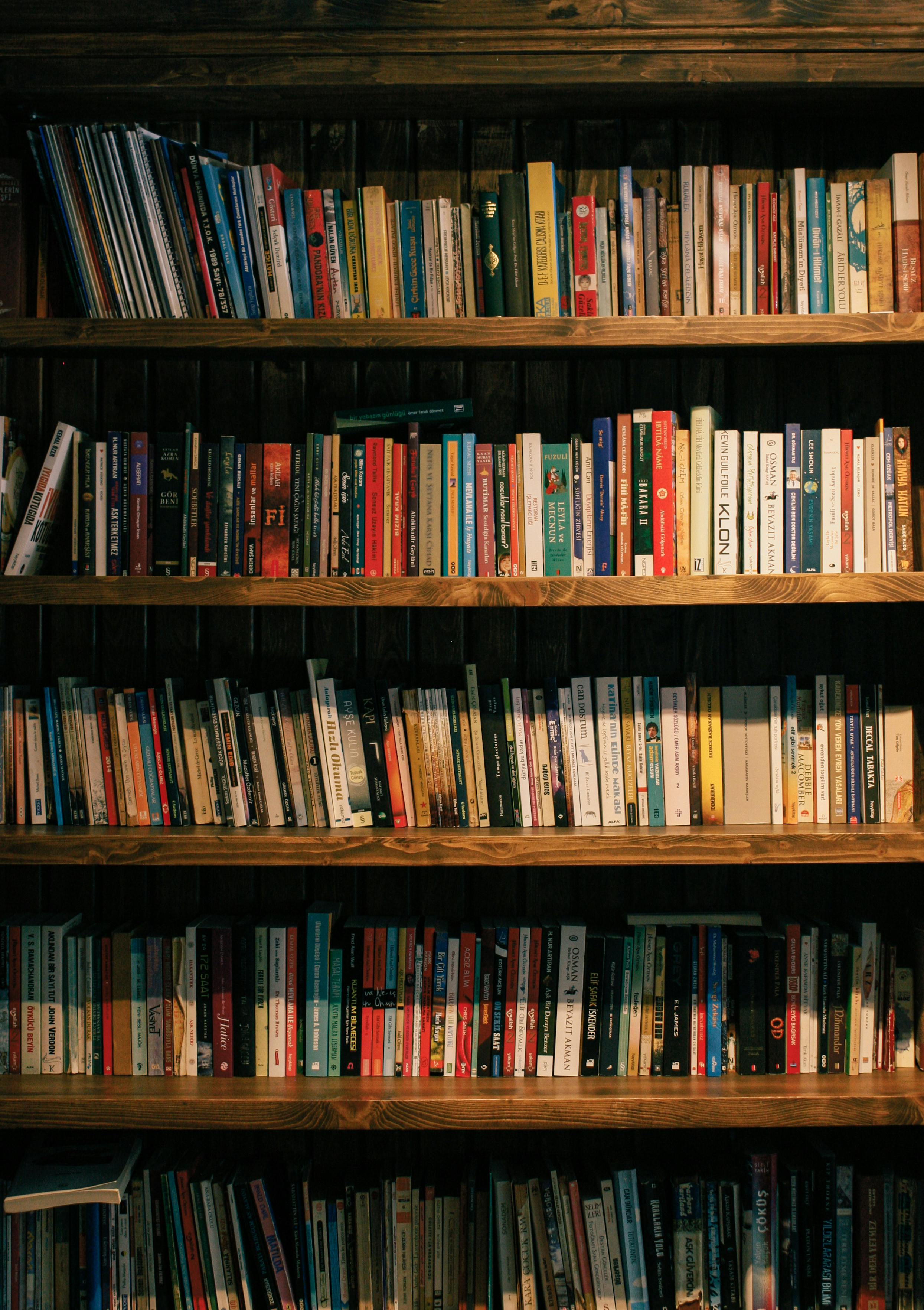 Brown Wooden Book Shelves With Books · Free Stock Photo