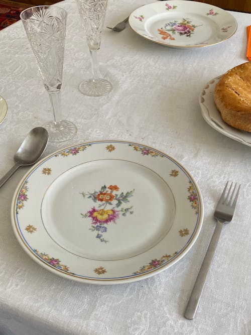 A Plate and Utensils on the Table