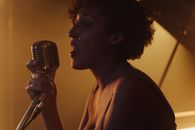 Close-Up Shot of a Woman Singing