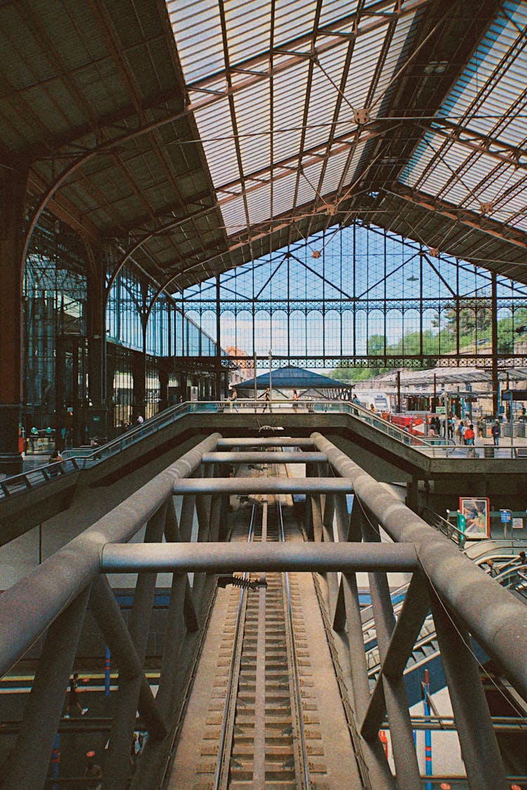 Railway Track In A Station 