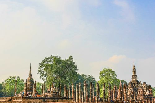 Free Explore the majestic ruins of an ancient Asian Buddhist temple, captured in daylight. Stock Photo