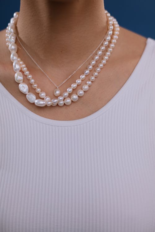 Close-up Shot of a Pearl Necklace