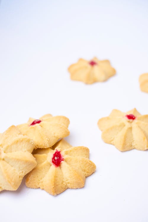 Cookies with Filling over White Surface