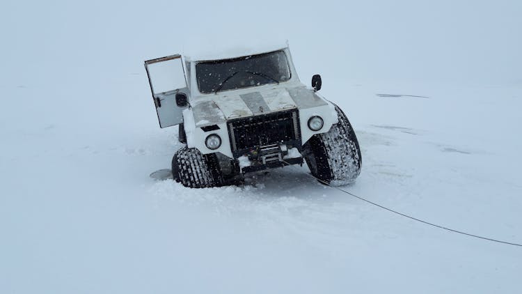 4x4 Truck On Snow 