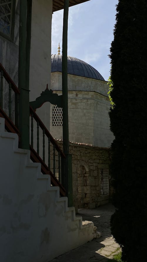 Stairs and Wall near Mosque