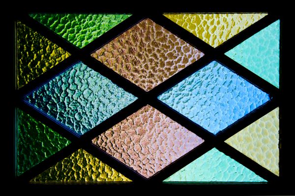 Stained glass with geometric pattern — Tim Mossholder on Pexels